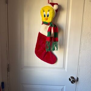 Warner Bros. Tweety Holiday Stocking - Red, Green, White yellow